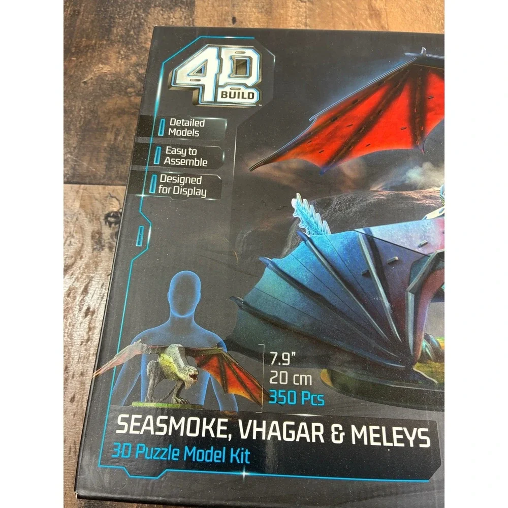 4D Build House of the Dragon 3D Puzzle Model Kit Seasmoke Vhagar Meleys 350 Pcs